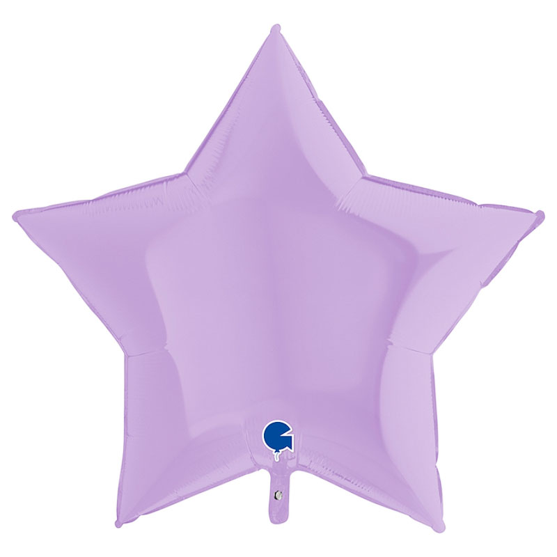 Läs mer om Stor Folieballong Stjärna Matt Pastell Lila