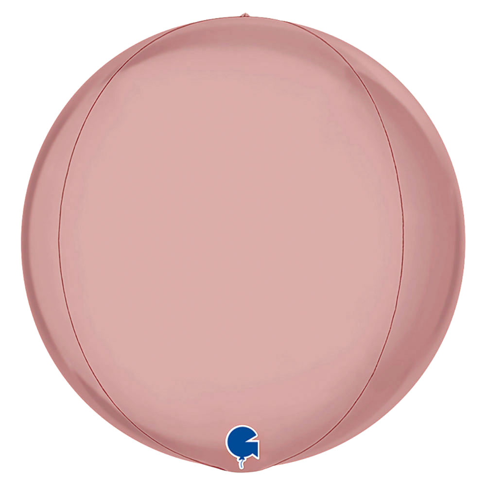 Stor Globe Folieballong Platinum Rosé