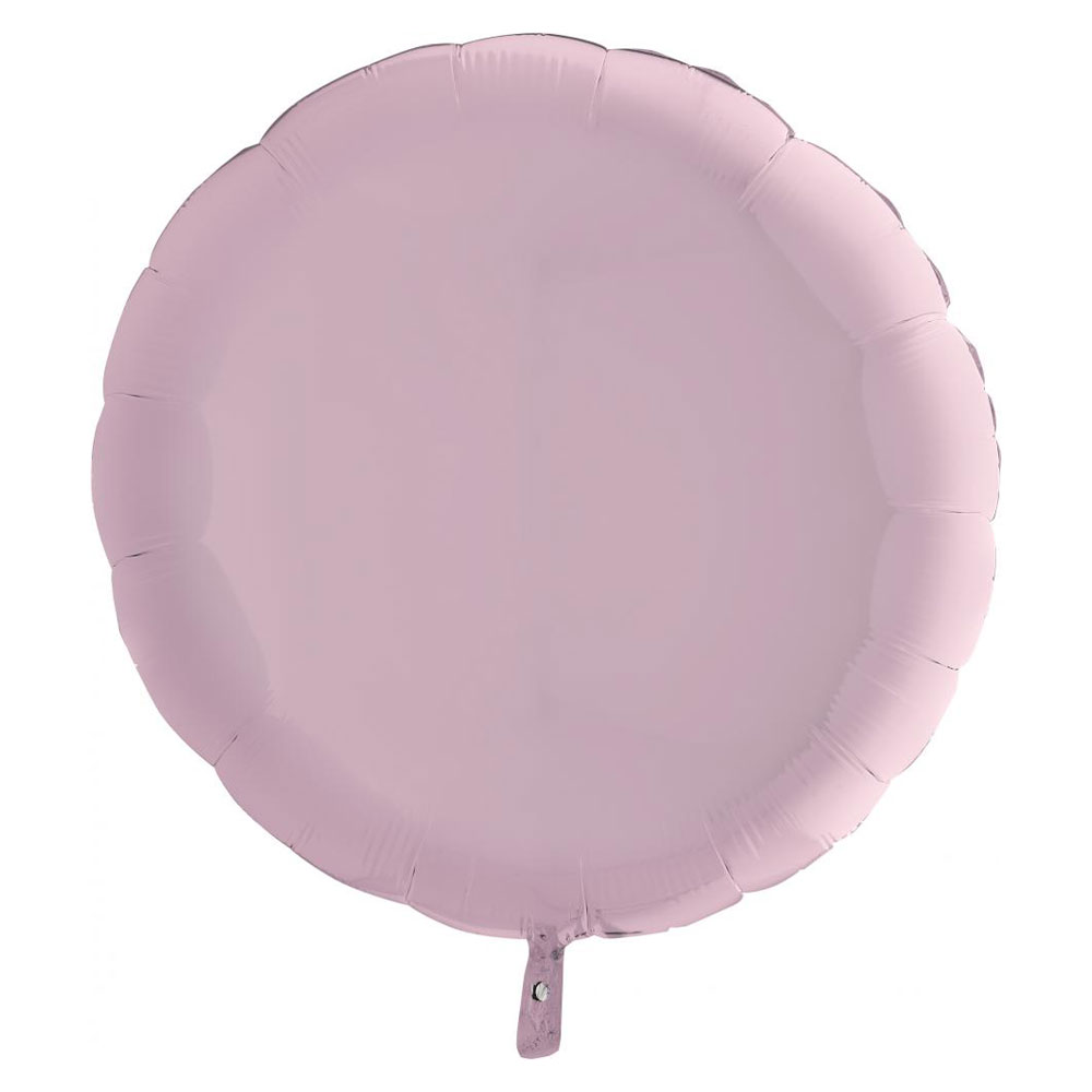 Läs mer om Stor Rund Folieballong Pastell Rosa
