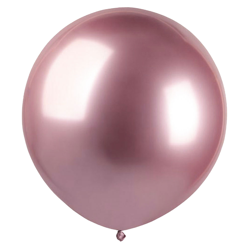 Läs mer om Stora Runda Rosa Chrome Ballonger