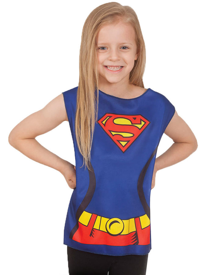 Läs mer om Super Girl Dress-Up Tröja Barn