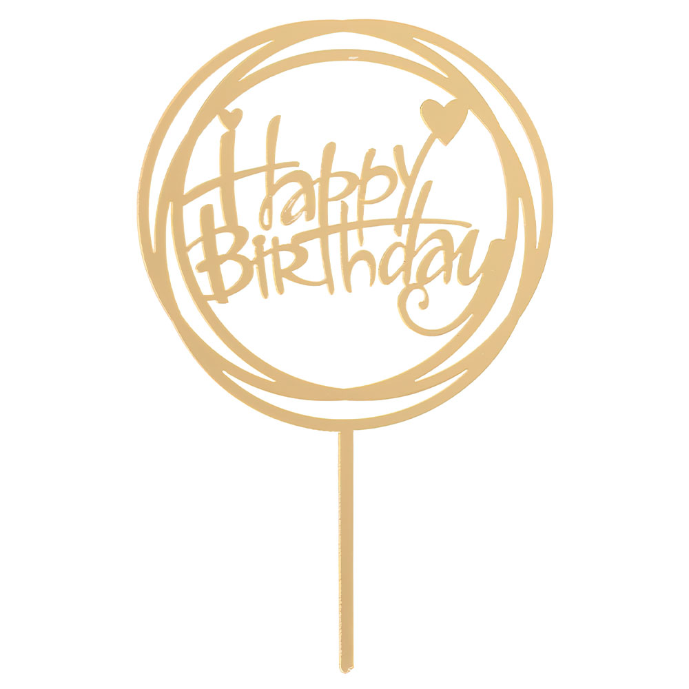 Läs mer om Tårtdekoration Happy Birthday