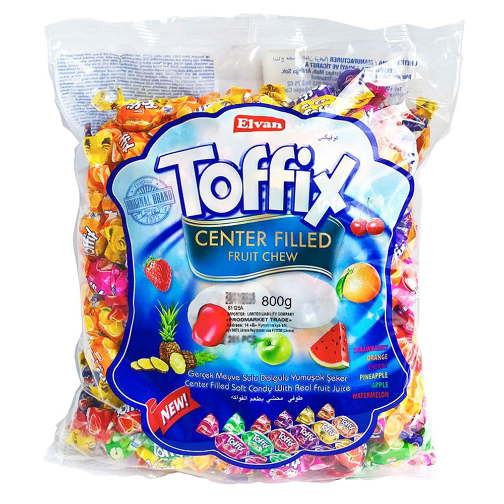 Läs mer om Toffix Center Filled Fruit Chew Fruktgodis 800 g