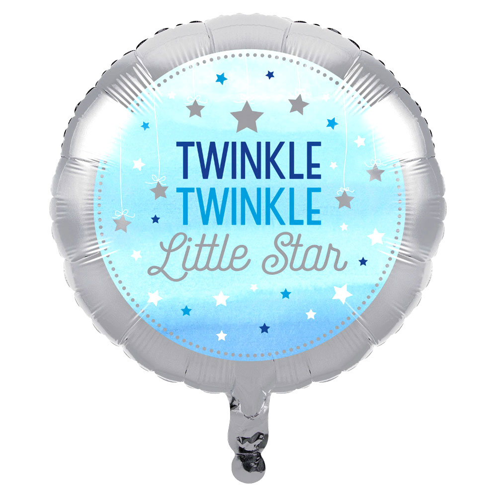 Läs mer om Twinkle Twinkle Little Star Folieballong Ljusblå
