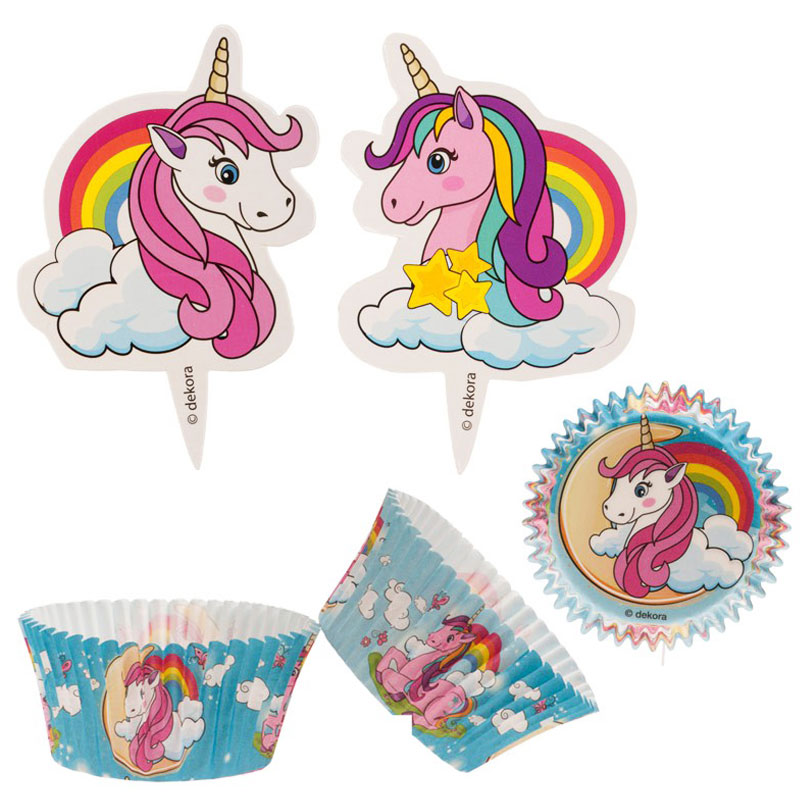 Läs mer om Unicorn Cupcakes Set