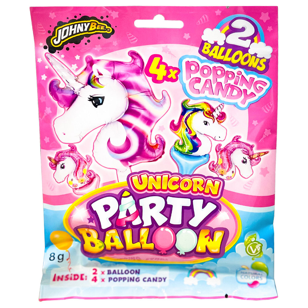 Läs mer om Unicorn Poppande Godis och Ballonger