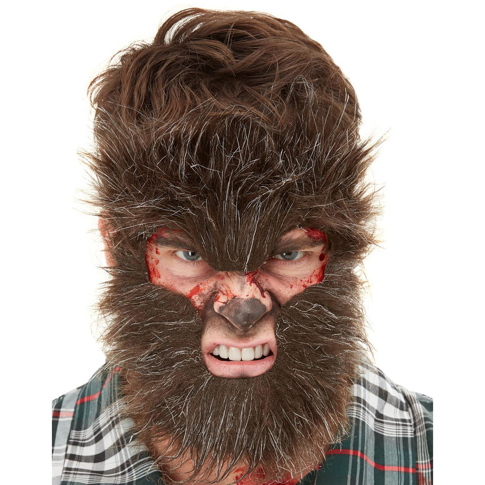 Vuxenmasker - Varulvsmask med Päls
