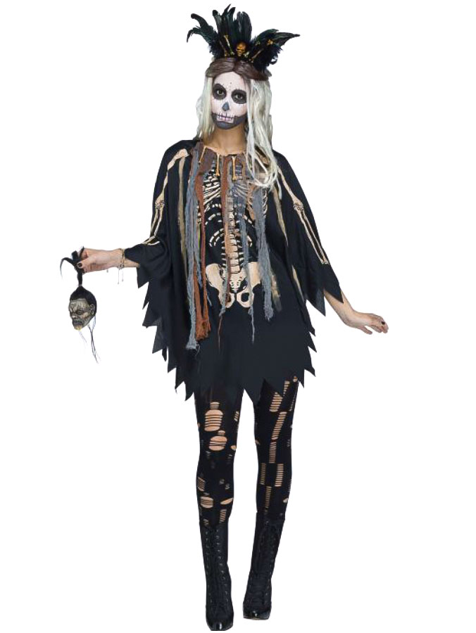 Voodoo Skelett Poncho