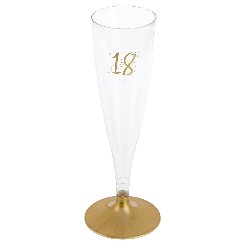 18-års Champagneglas Flergångs Guld