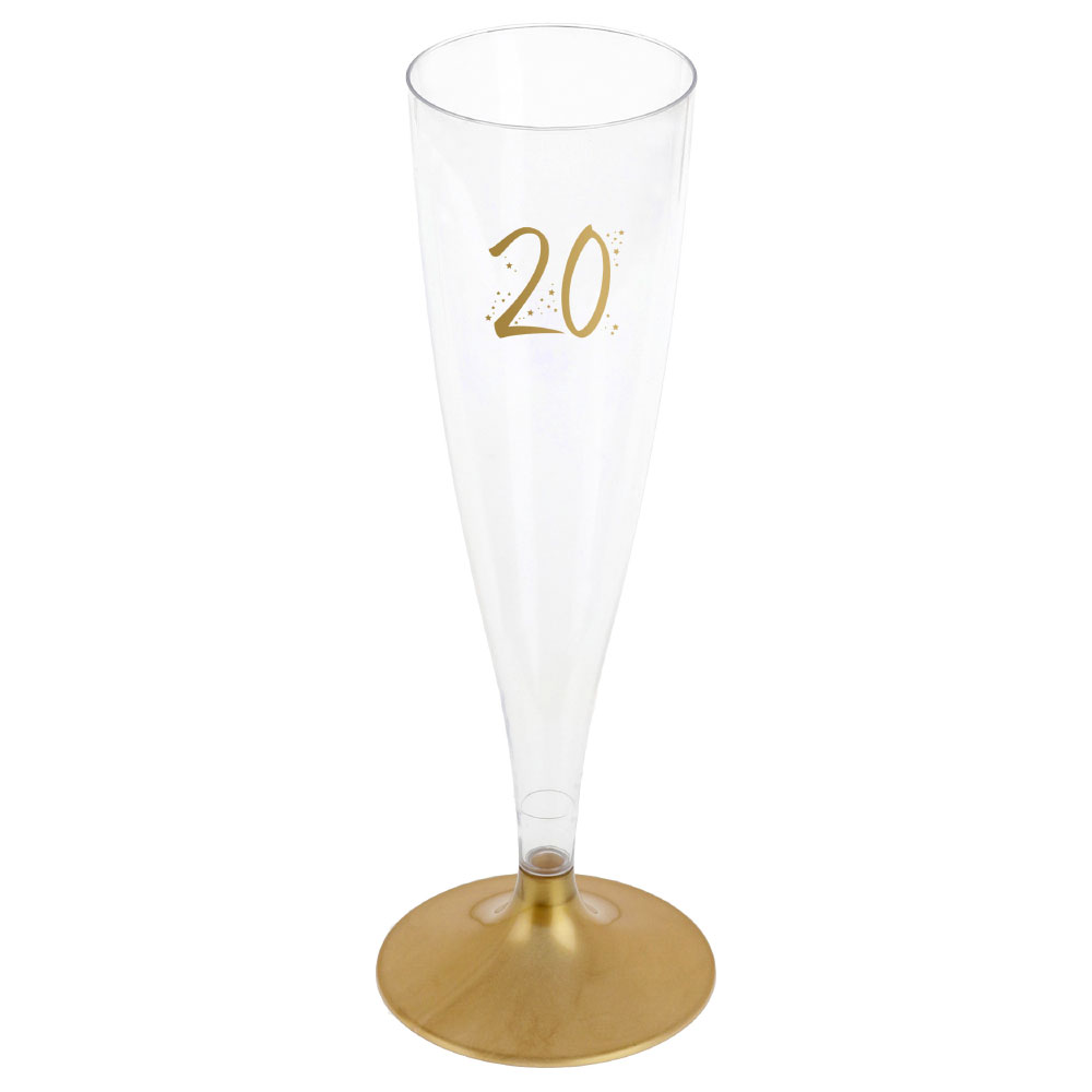 Läs mer om 20-års Champagneglas Flergångs Guld