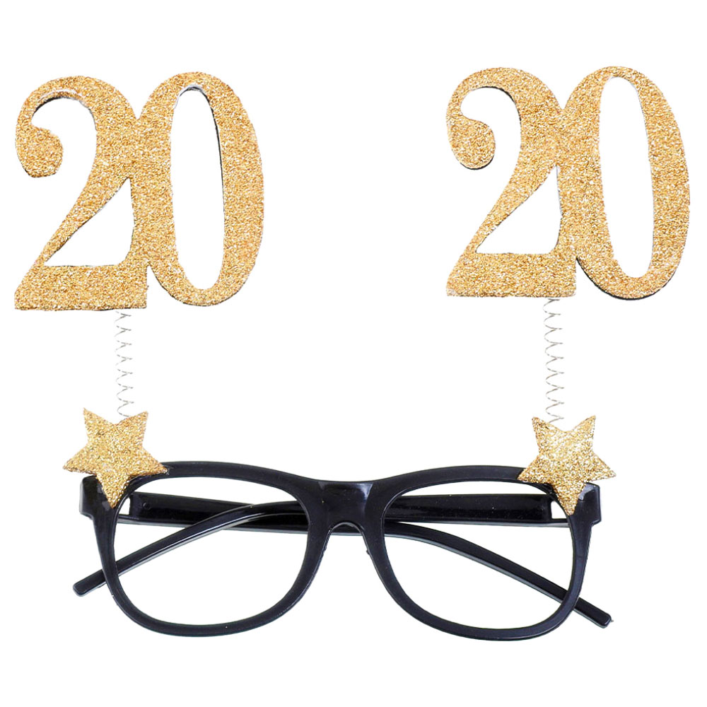 Läs mer om 20 Års Glasögon Glitter Guld