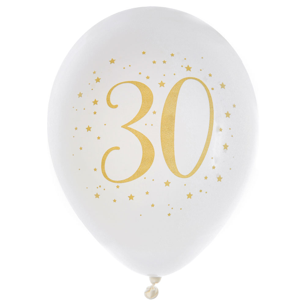 30 Års Ballonger Stjärnor