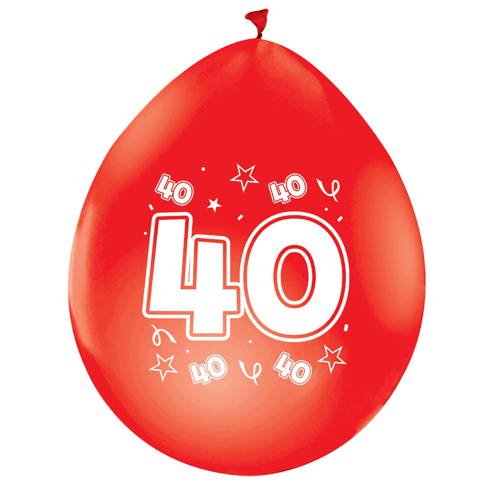 Läs mer om 40 Års Ballonger Metallic Röda