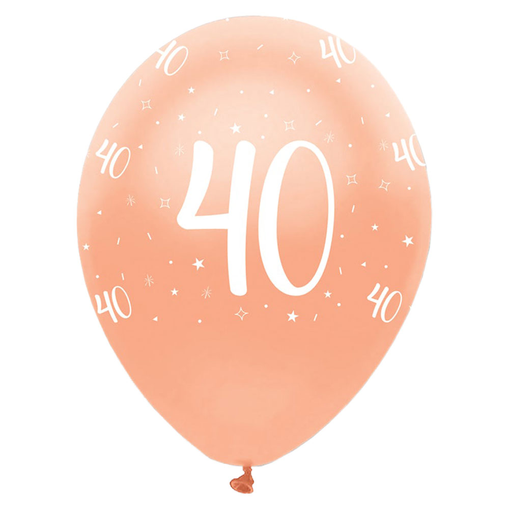 Läs mer om 40-Års Ballonger Pearlised Roseguld