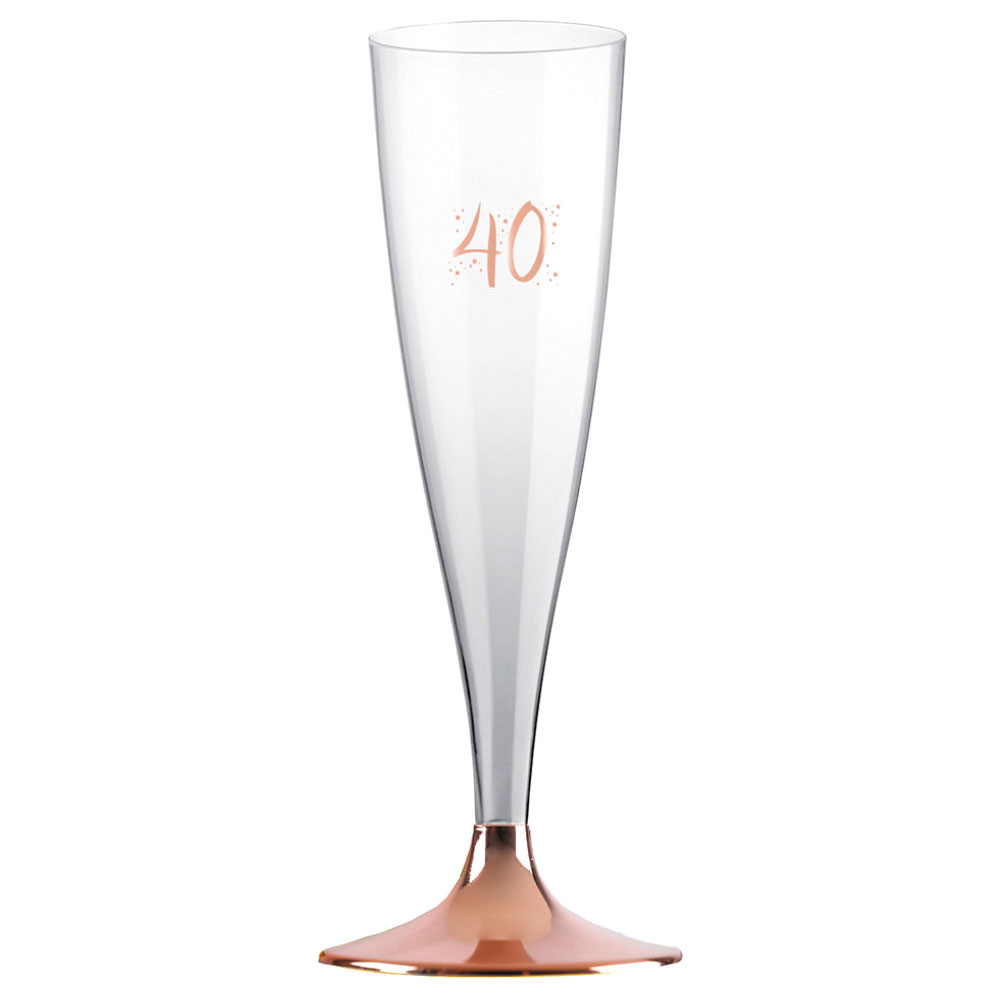 Läs mer om 40-års Champagneglas Flergångs Roseguld