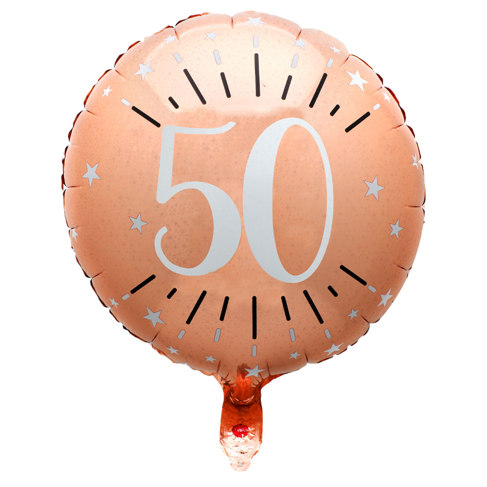 50 Års Folieballong Birthday Party Roseguld