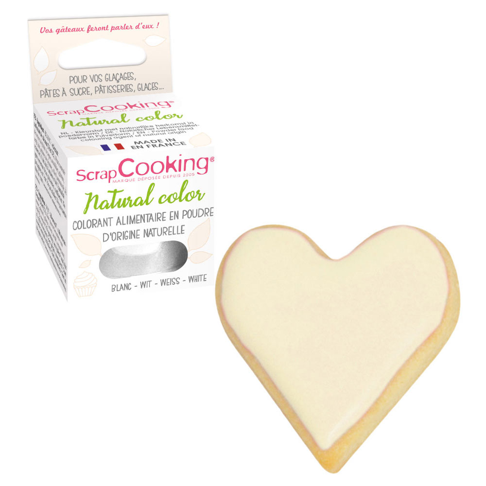 Ätbar Pulverfärg Vit ScrapCooking