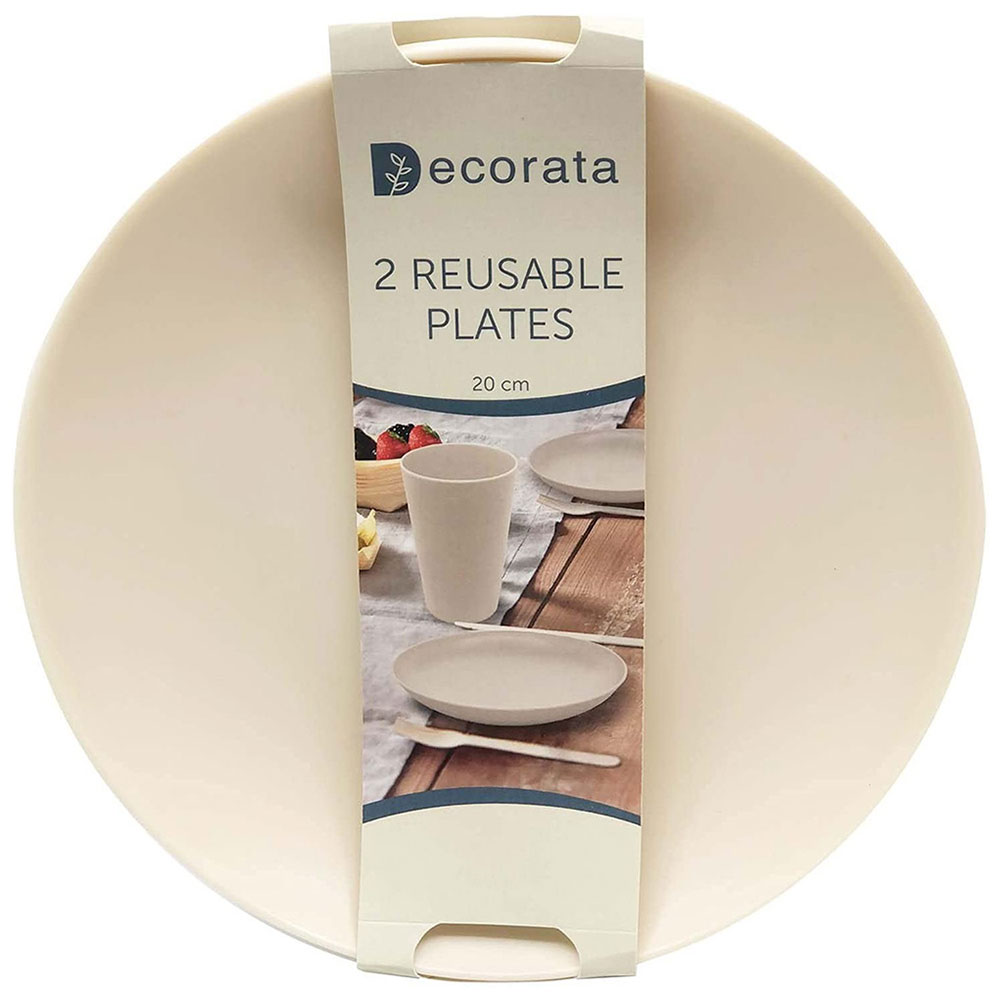 Återanvändbara Djupa Tallrikar Cream Decorata