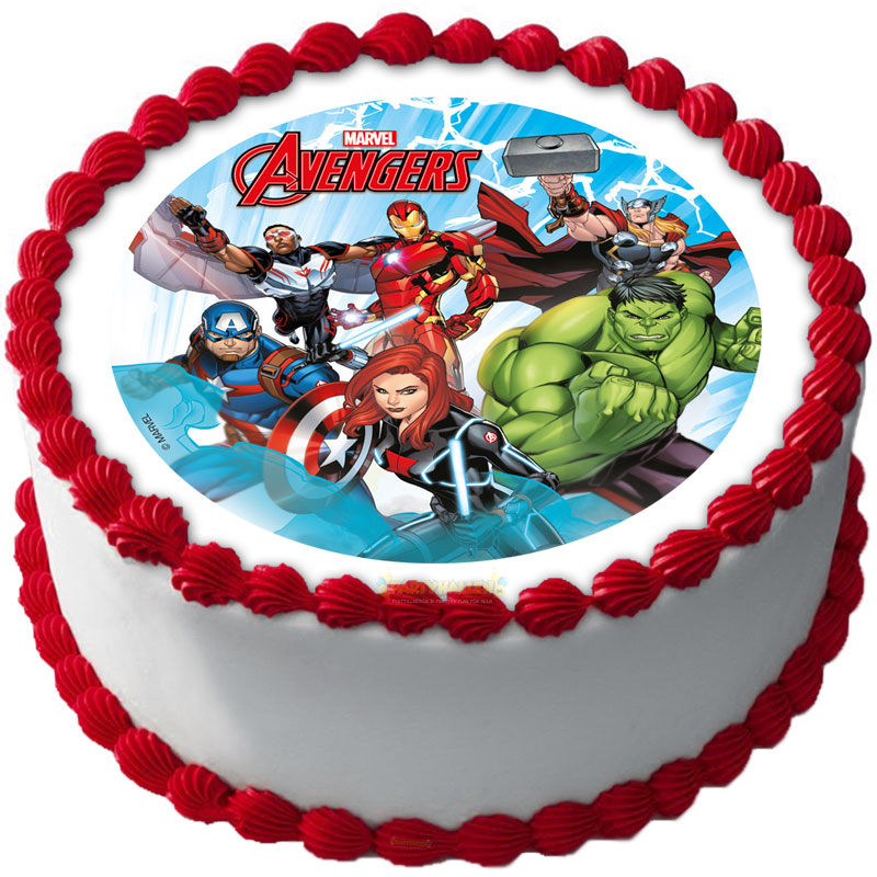 Läs mer om Avengers Tårtoblat A 16 cm