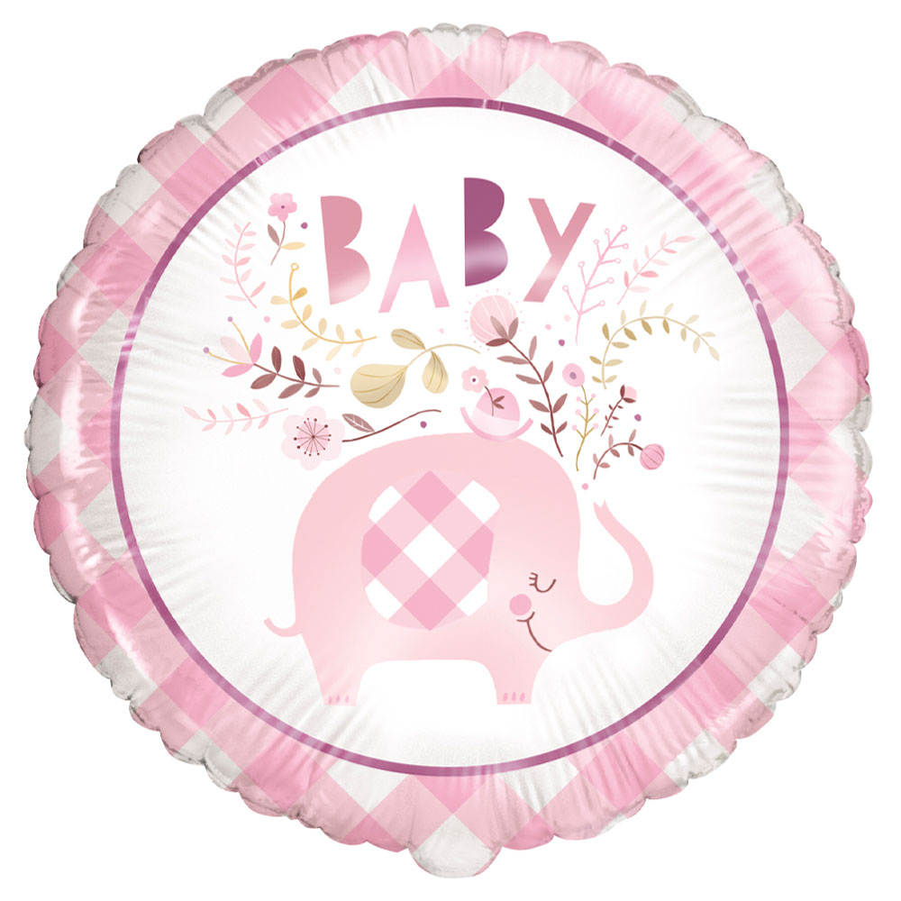 Läs mer om Babyshower Folieballong Elefant Rosa