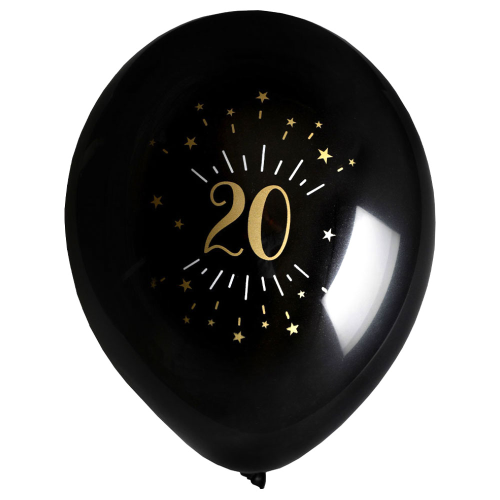 Läs mer om Ballonger 20 År Birthday Party Guld