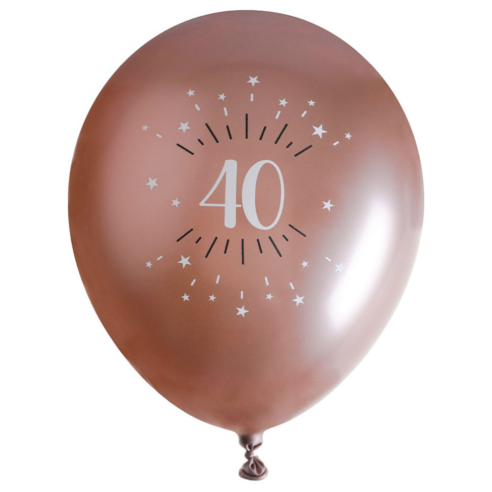 Läs mer om Ballonger 40 År Birthday Party Roseguld