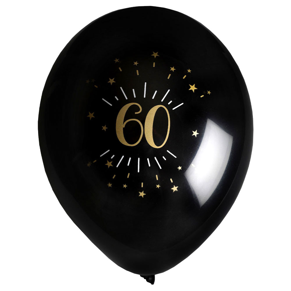 Läs mer om Ballonger 60 År Birthday Party Guld