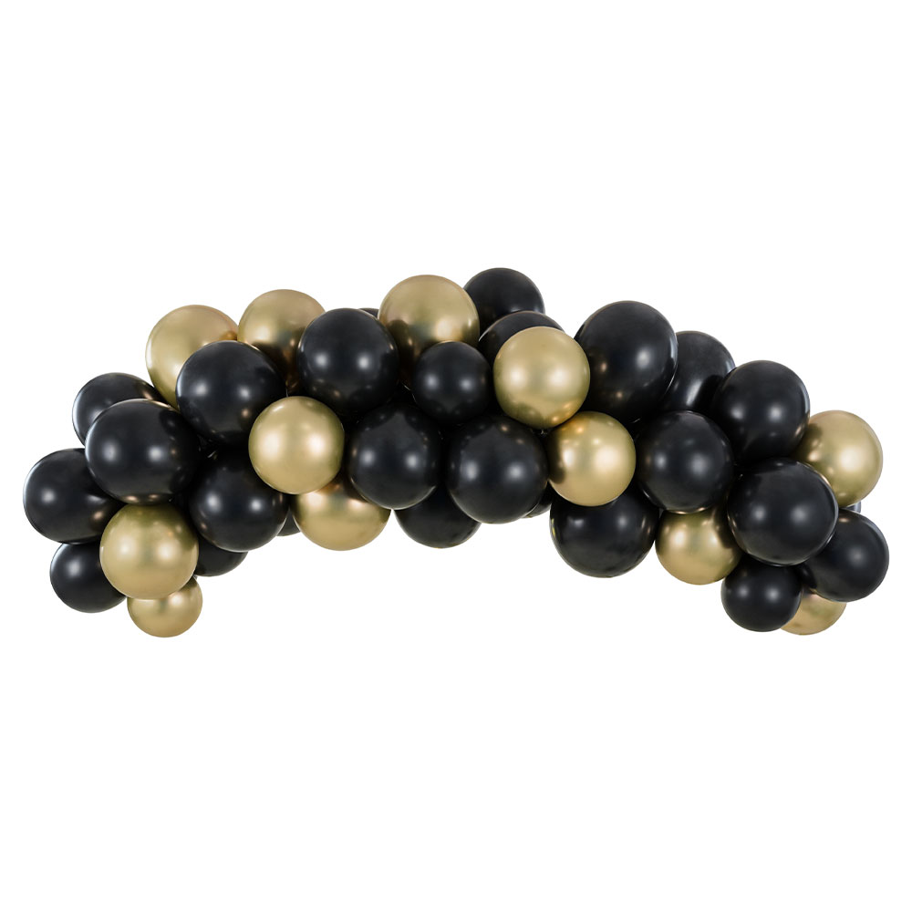 Ballonggirlang Svart och Guld