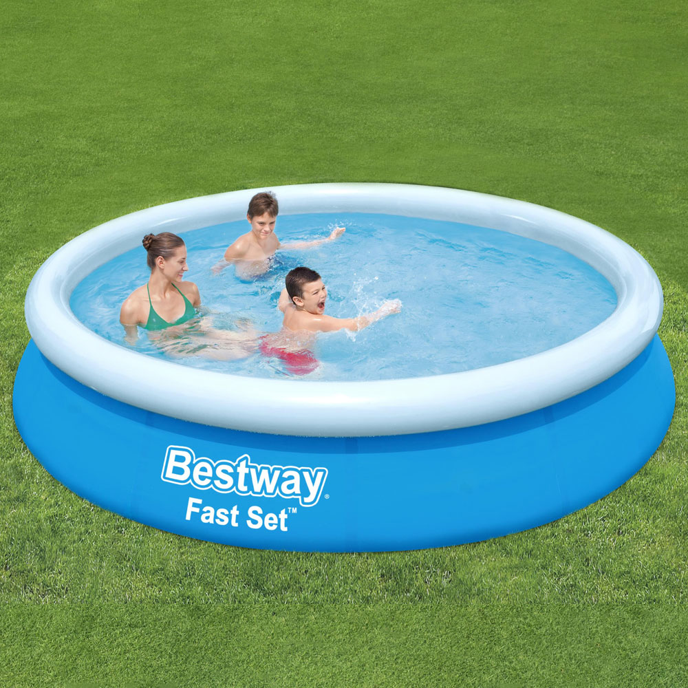 Bestway Uppblåsbar Pool med Filter Fast Set Blå 3 m