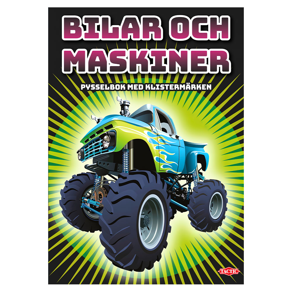 Läs mer om Bilar och Maskiner Pysselbok med Stickers