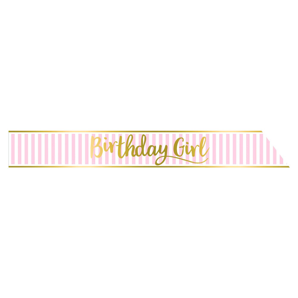 Läs mer om Birthday Girl Ordensband Pink Chic