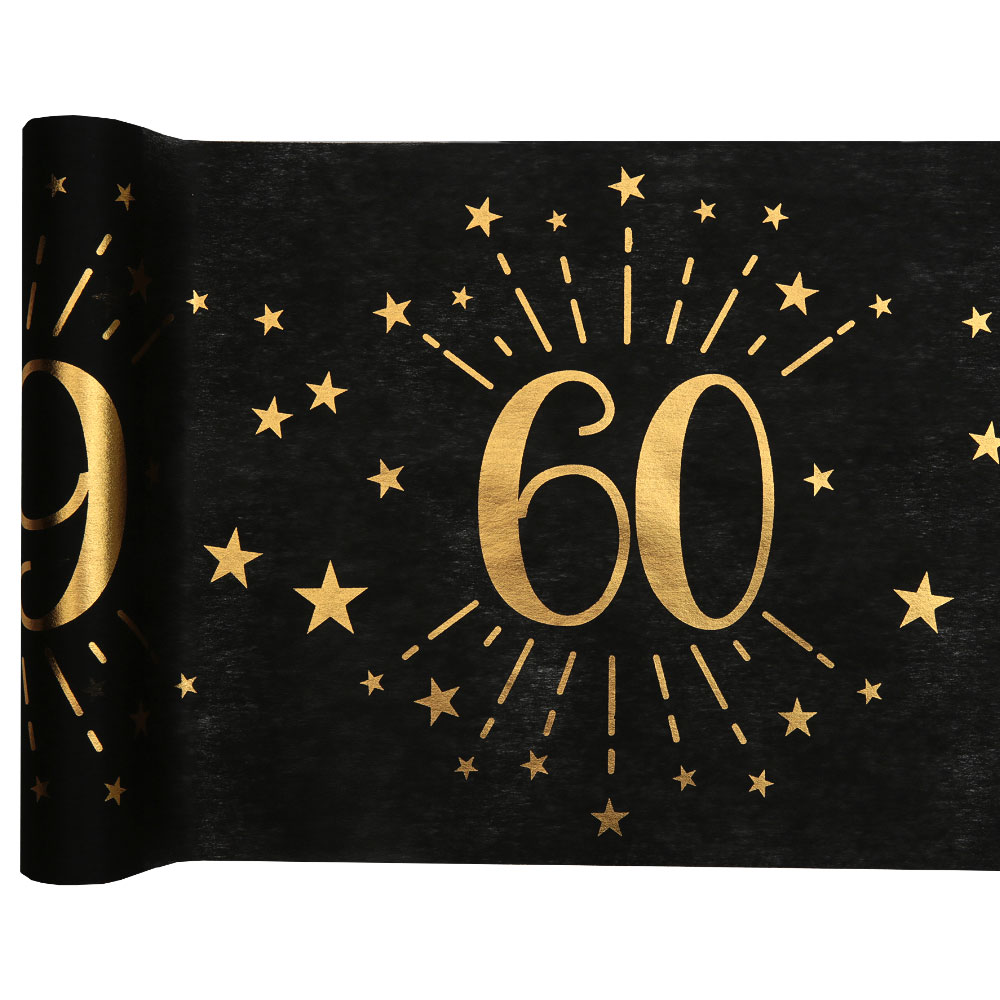 Läs mer om Bordslöpare 60 År Birthday Party Guld