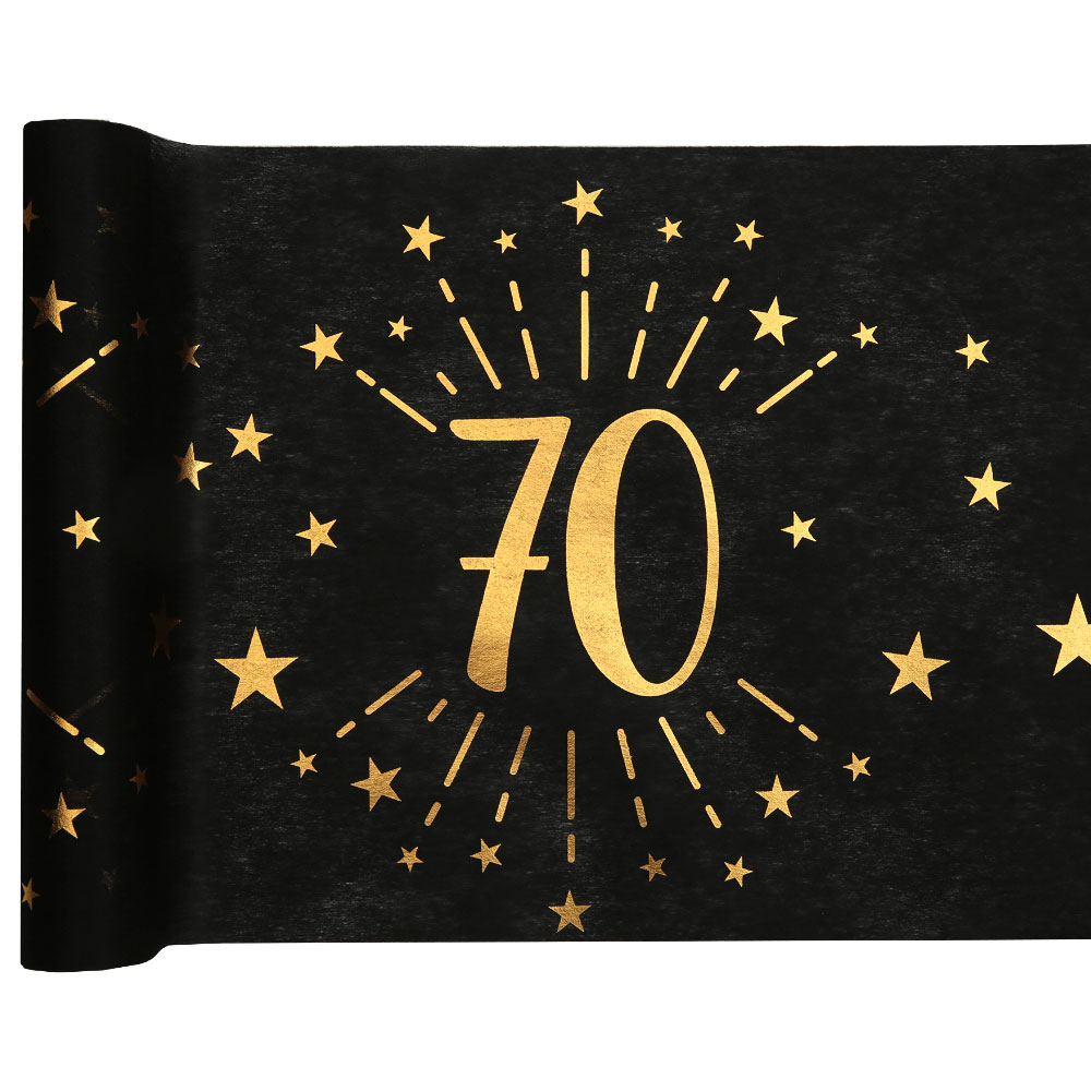 Läs mer om Bordslöpare 70 År Birthday Party Guld