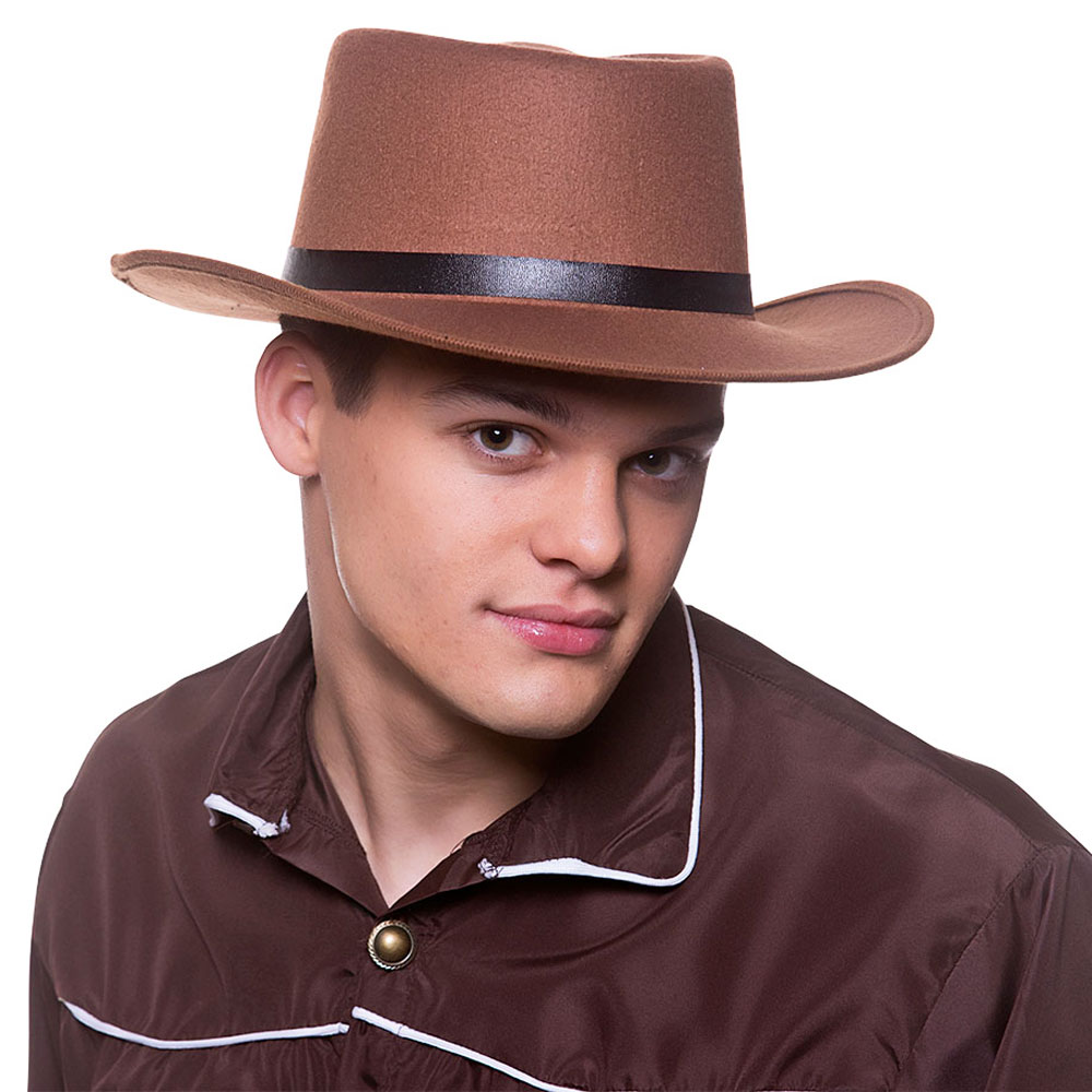 Läs mer om Brun Cowboyhatt Western