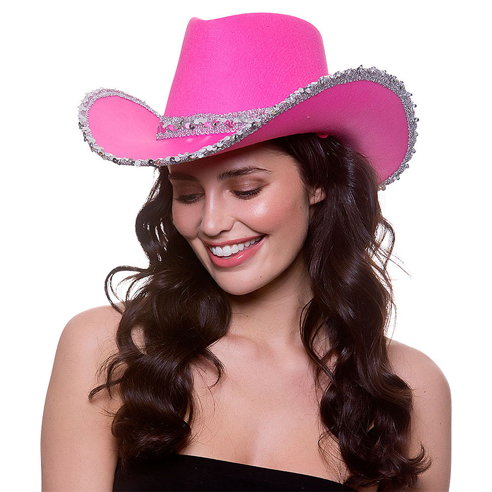 Läs mer om Cowgirl Hatt Rosa