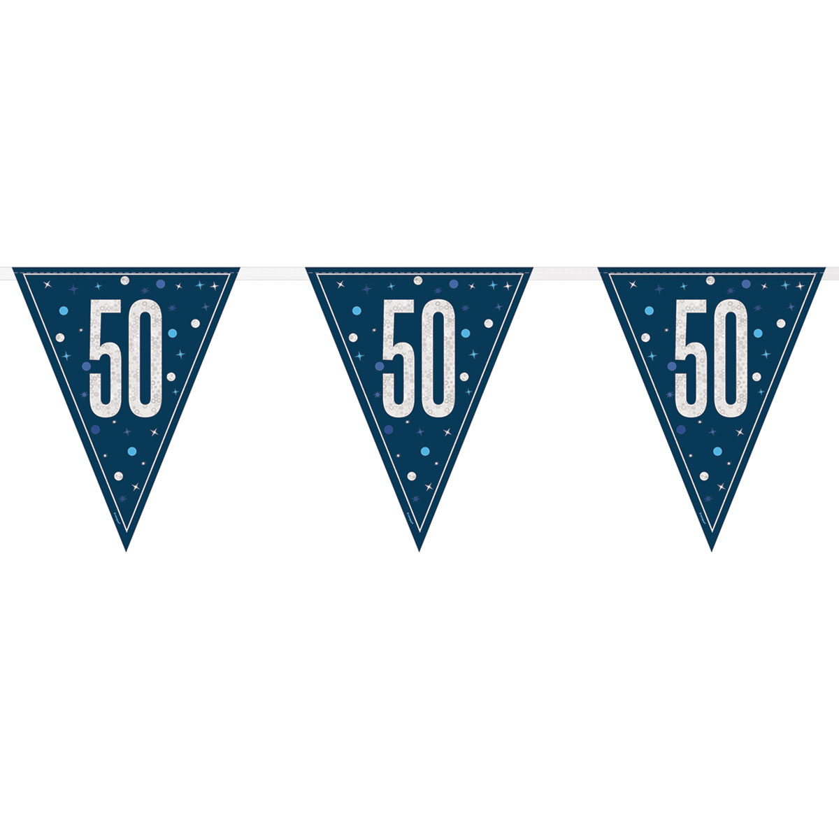 Flaggirlang 50 År Blå & Silver