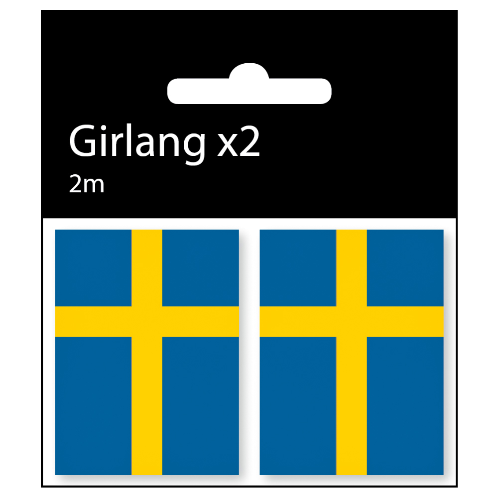 Läs mer om Flaggirlang Dekoration Sverige X-tra Mini