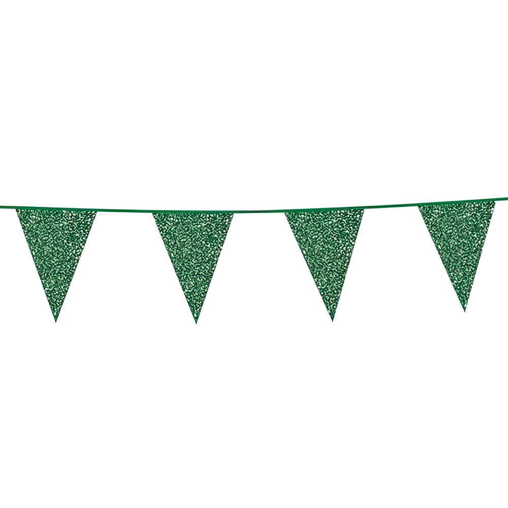 Läs mer om Flaggirlang Glitter Grön
