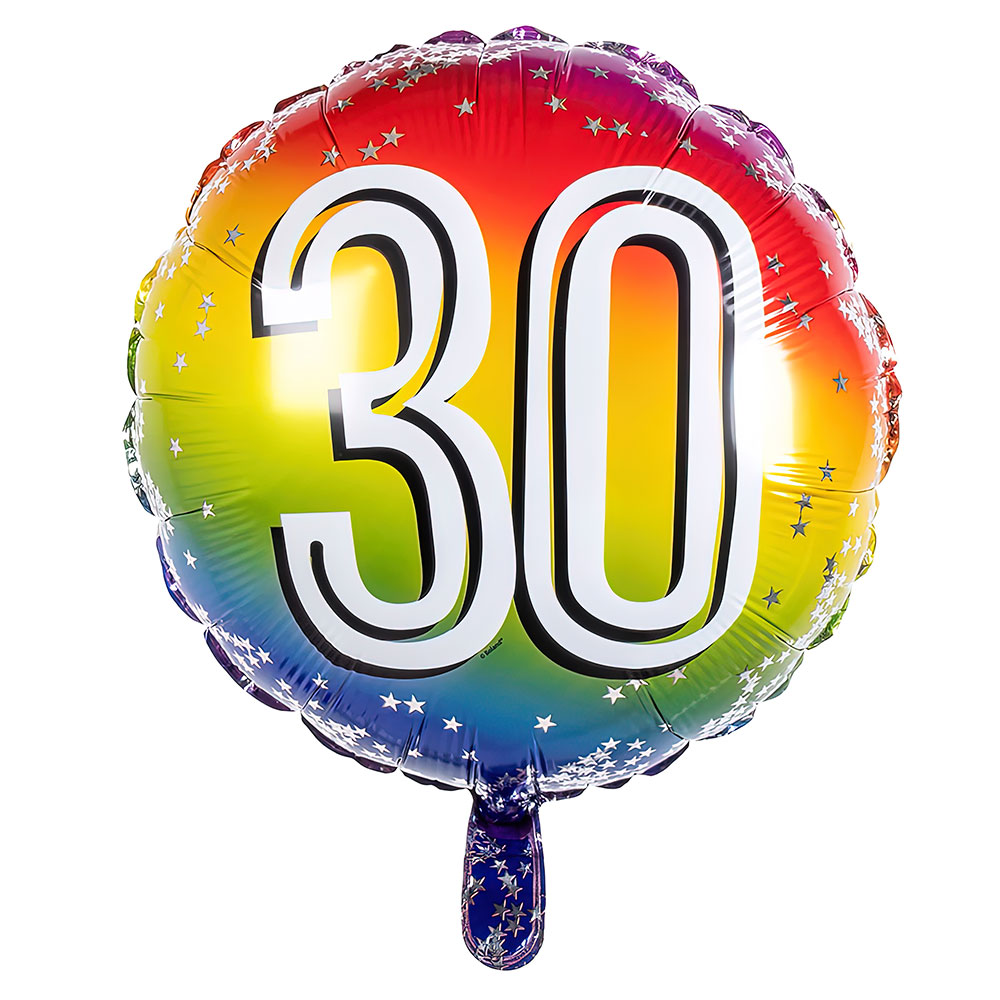 Läs mer om Folieballong Regnbåge 30 år