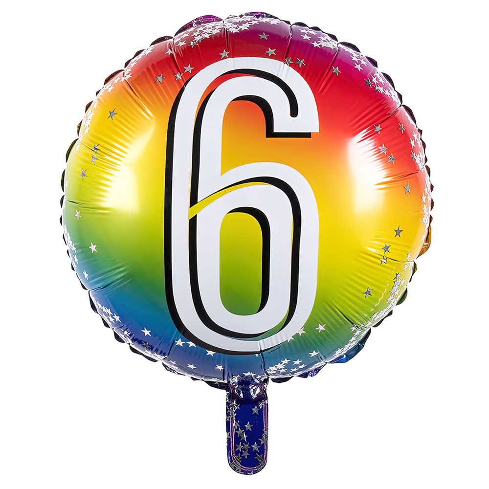 Läs mer om Folieballong Regnbåge 6 år