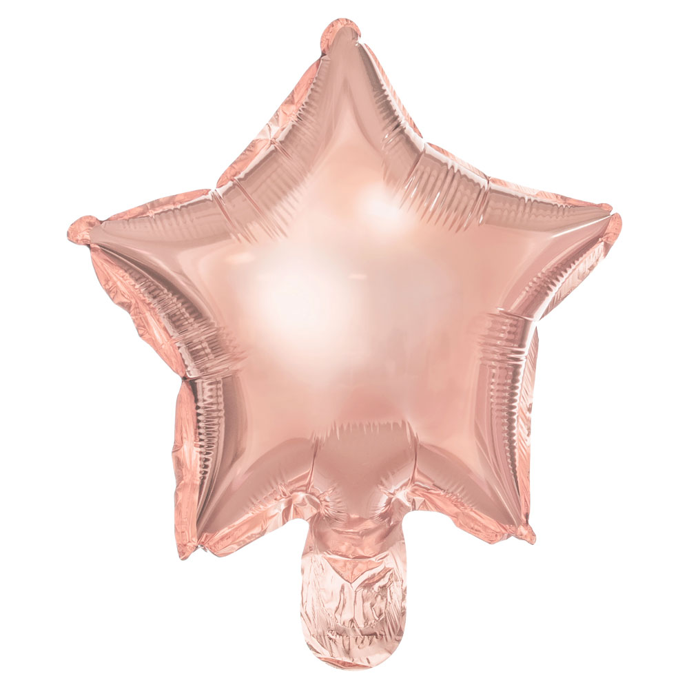 Läs mer om Folieballonger Stjärna Roséguld 25-pack