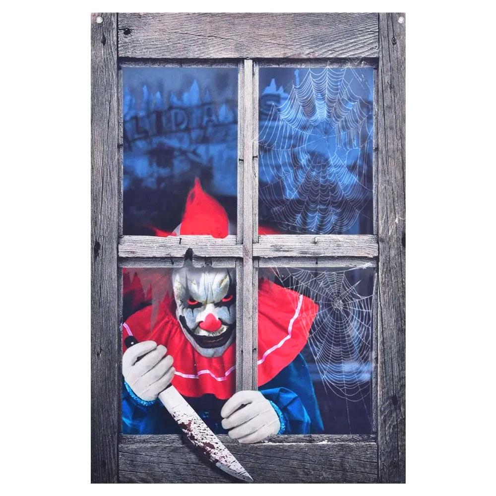Läs mer om Fönsterdekoration Halloween Clown