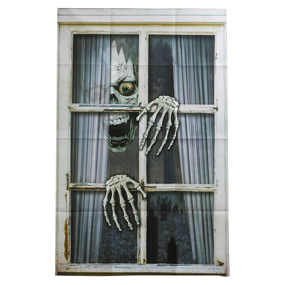 Läs mer om Fönsterdekoration Halloween Skelett