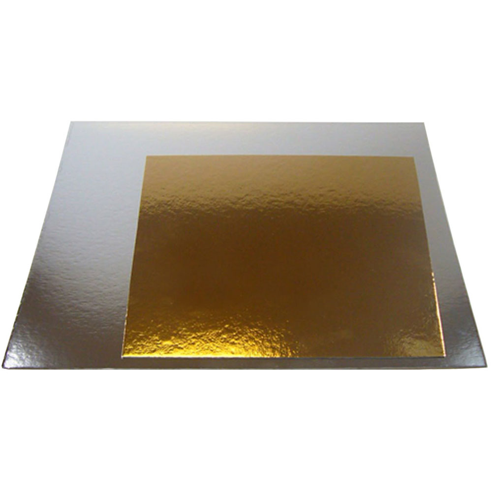 Fyrkantiga Tårtbrickor Guld & Silver 35 cm 3-pack