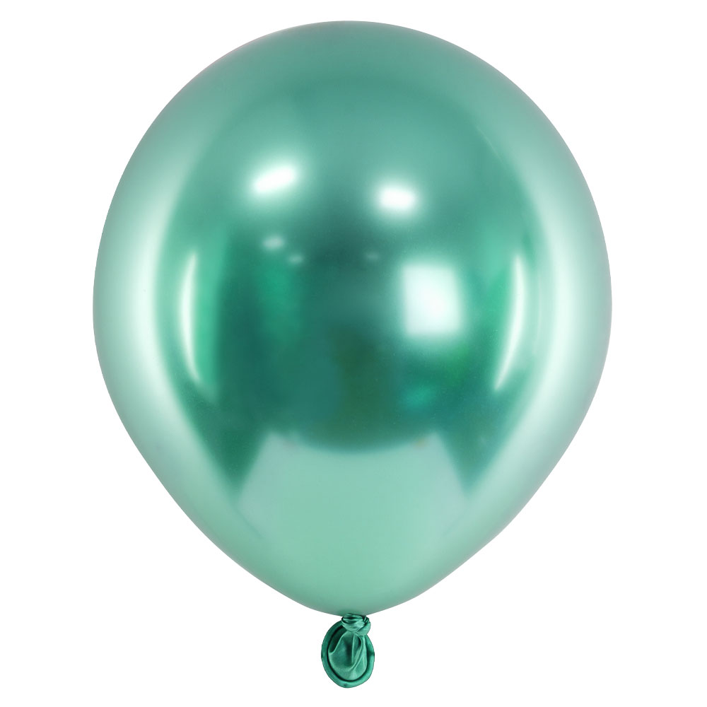 Läs mer om Glansiga Miniballonger Grön 50-pack
