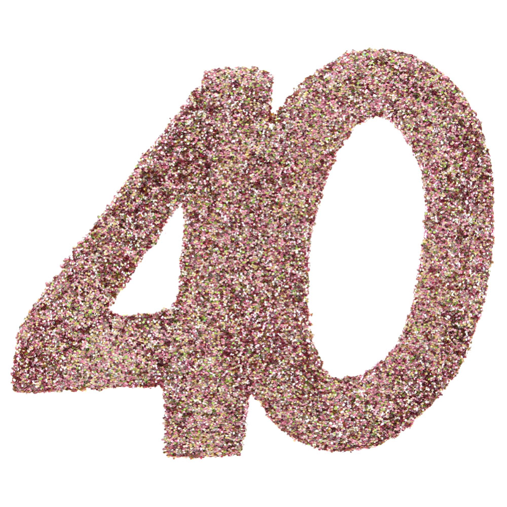 Läs mer om Glitterkonfetti 40 År Roseguld