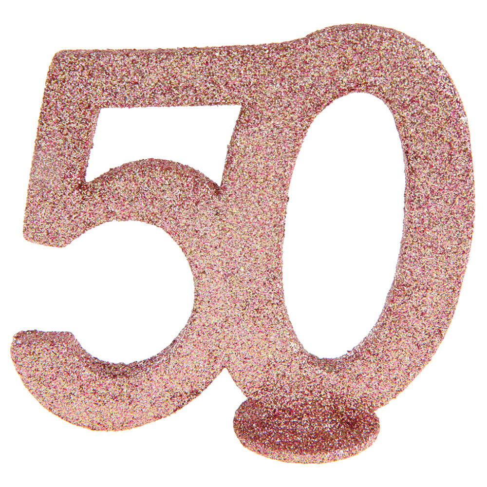 Läs mer om Glittrig 50 Års Dekoration Roseguld