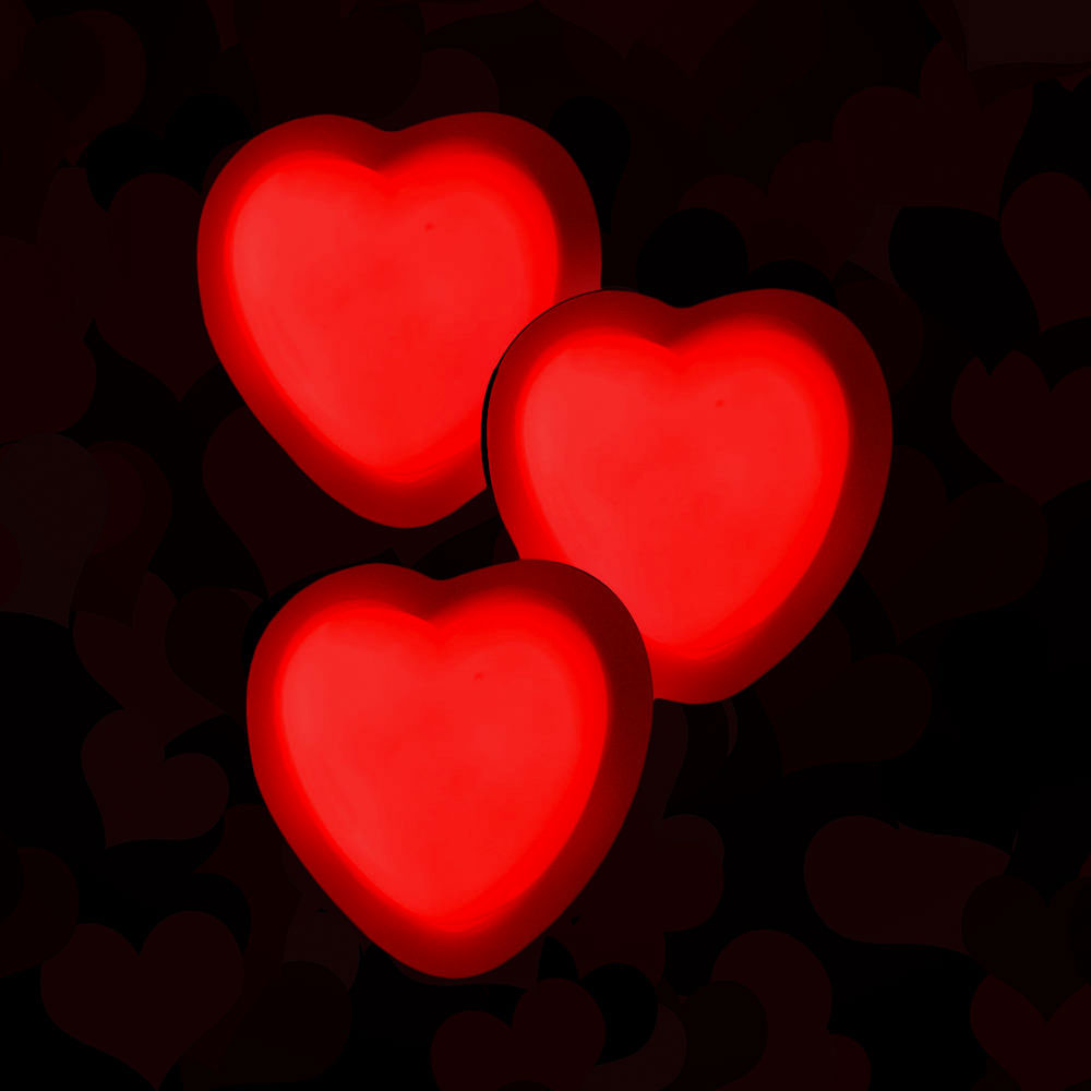 Läs mer om Glowstick Märke Hjärta Röd