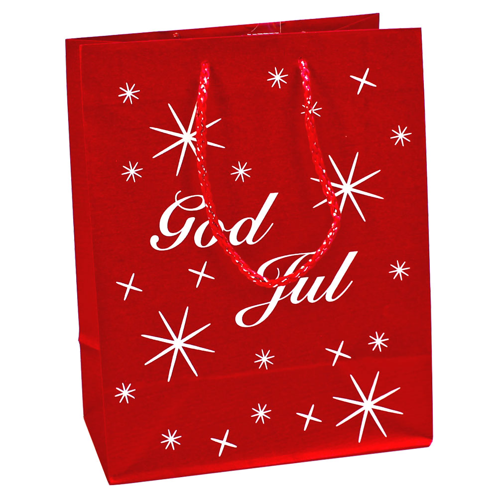 Läs mer om God Jul Presentpåse Röd Liten