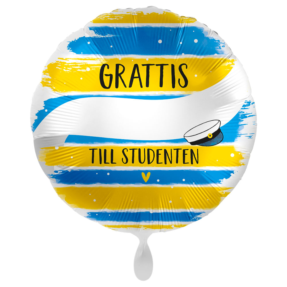 Läs mer om Grattis Till Studenten Ballong Med Egen Text